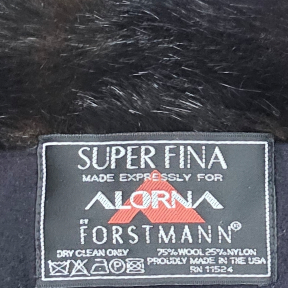 Vintage Wool & Vegan Fur Full Length Long Black Alorna Faux Fur Penny Lane Coat - Picture 7 of 7